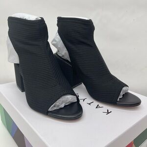 Katy Perry Slinky Stretch Heeled Sandals - The Johanna in Black